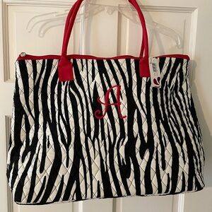 New with tags “A” monogrammed tote bag